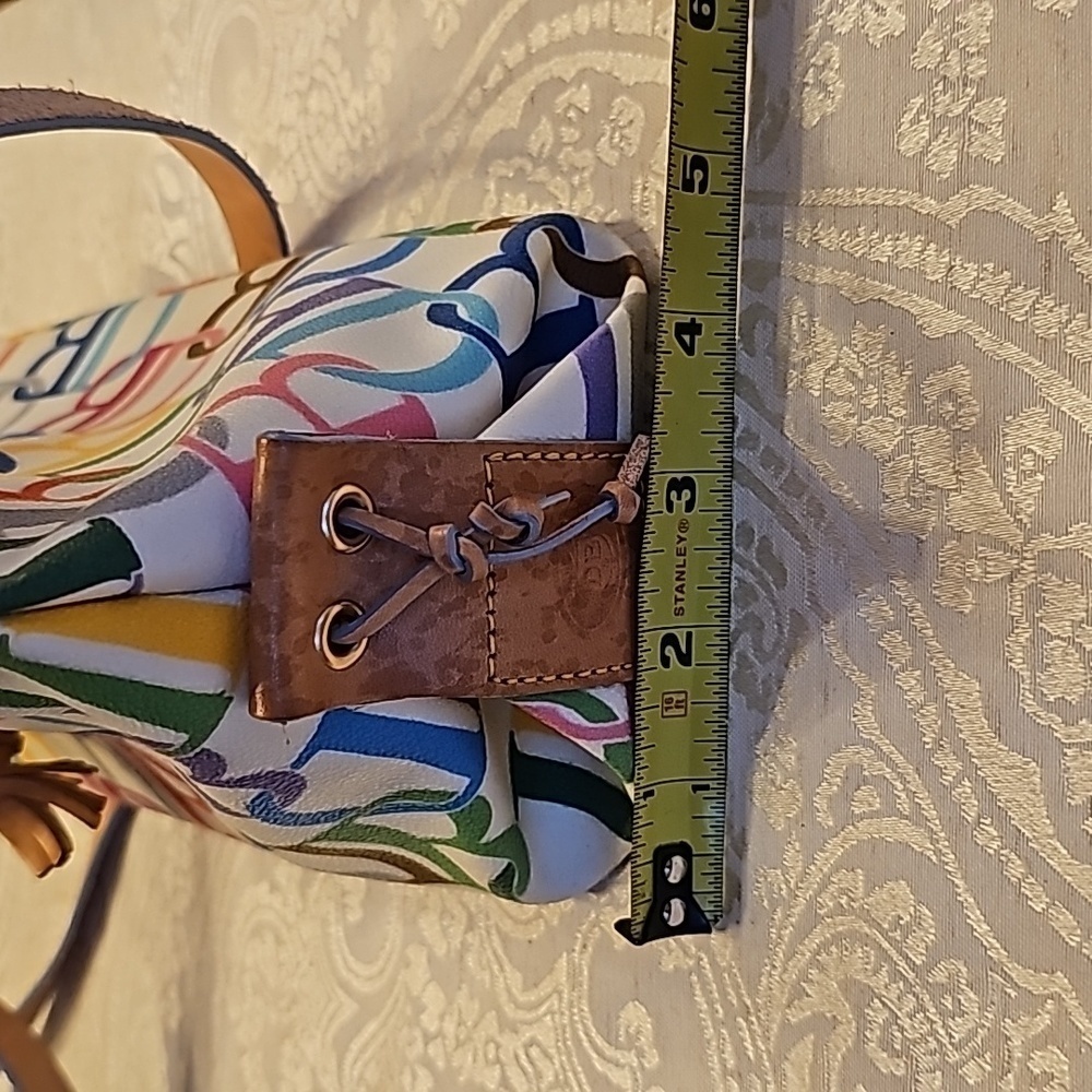 Dooney & Bourke Vintage Tasseled Multicolored Satchel Handbag Bag - OS - Picture 12 of 12